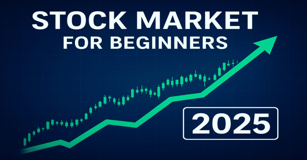 Stock market for beginners 2025 — financial chart, upward trend, investment starter guide