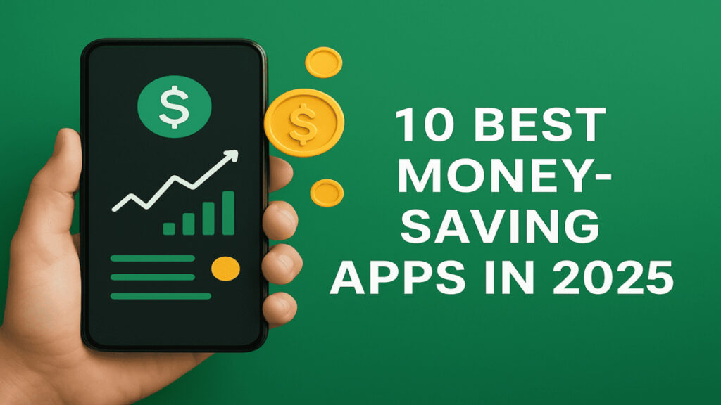 Smartphone with dollar icon and upward trend arrow, illustrating top money saving strategies and financial growth in 2025