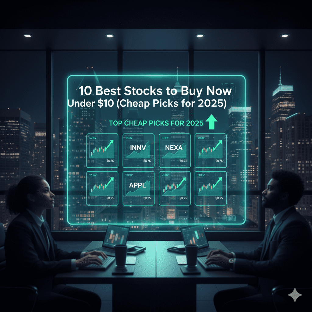 10 Best Stocks to Buy Now Under $10’ highlighting cheap stock picks for 2025.